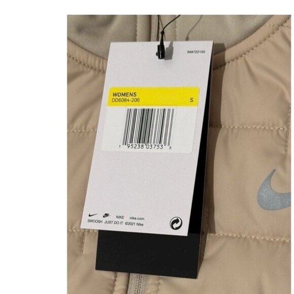 Nike Therma FIT Tan Running Hiking Vest DD6084-206 Women's Small NEW with Tags - Picture 5 of 16